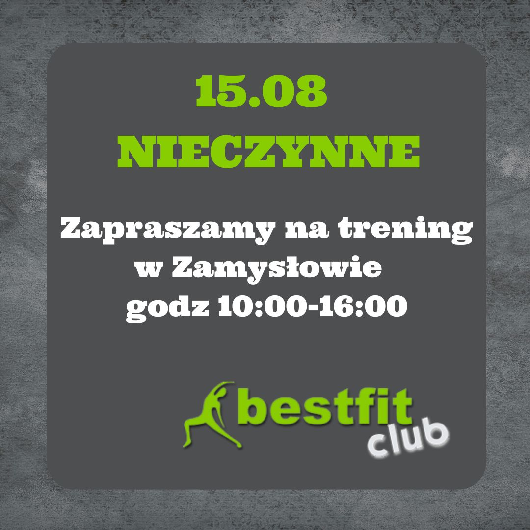 Godziny otwarcia 15.08